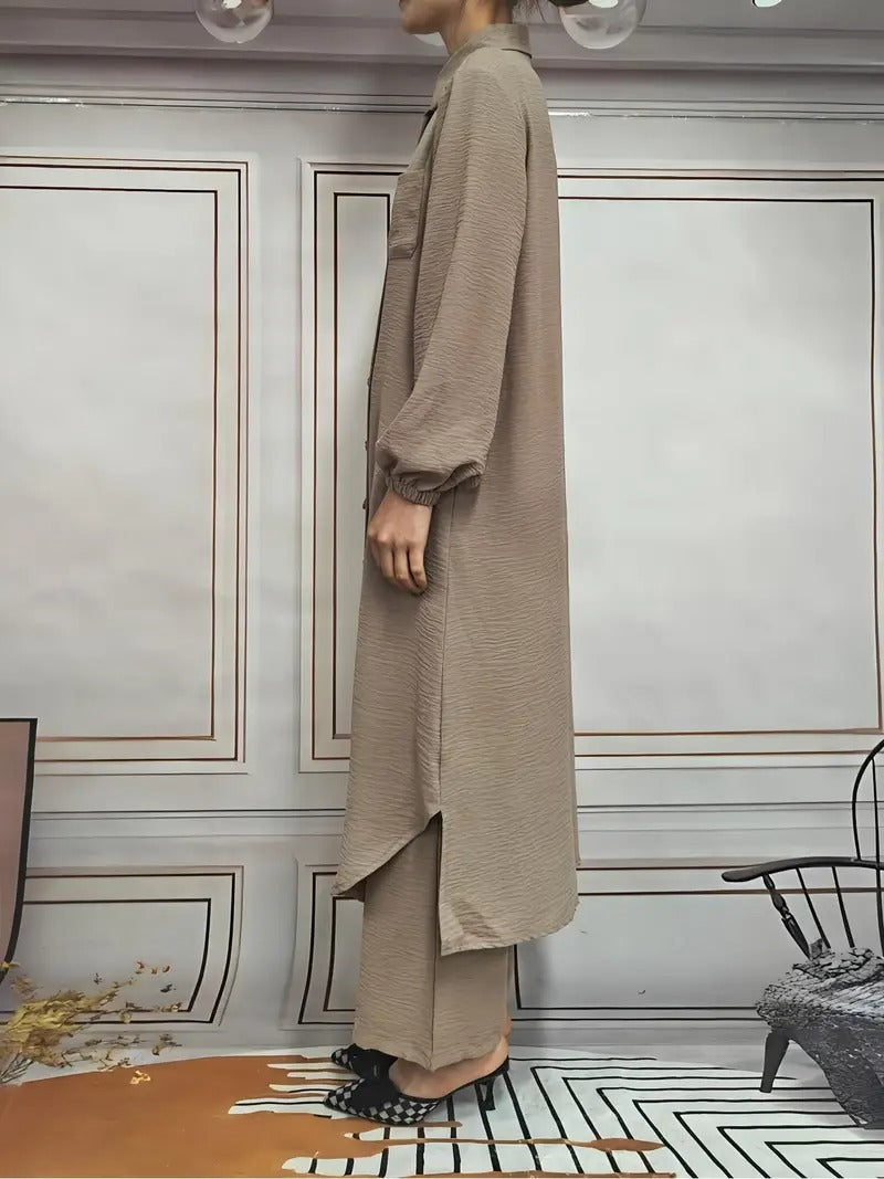 Muslin Women's Arabic Style Two-Piece Set