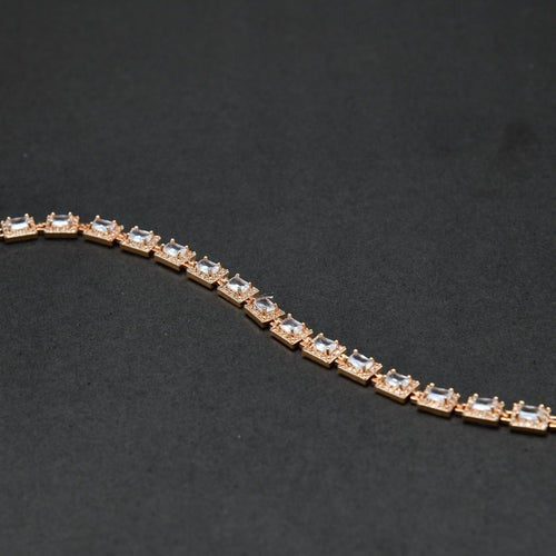 Enchanted Silver Embrace White Stone Bracelet