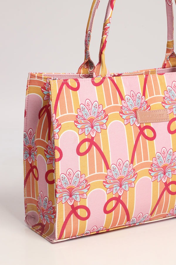 Zellbury Floral Print Tote Bag – Multi-Color Everyday Carryall