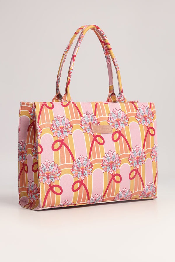 Zellbury Floral Print Tote Bag – Multi-Color Everyday Carryall