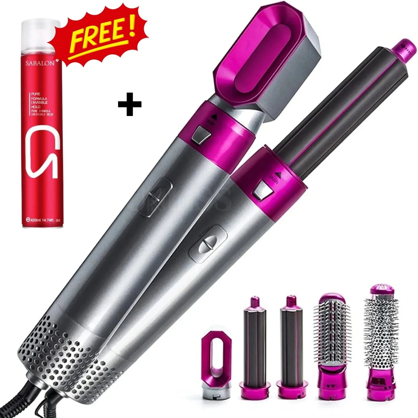 5 in 1 Hot Hair Dryer With Free Gift Hair Hold Spray