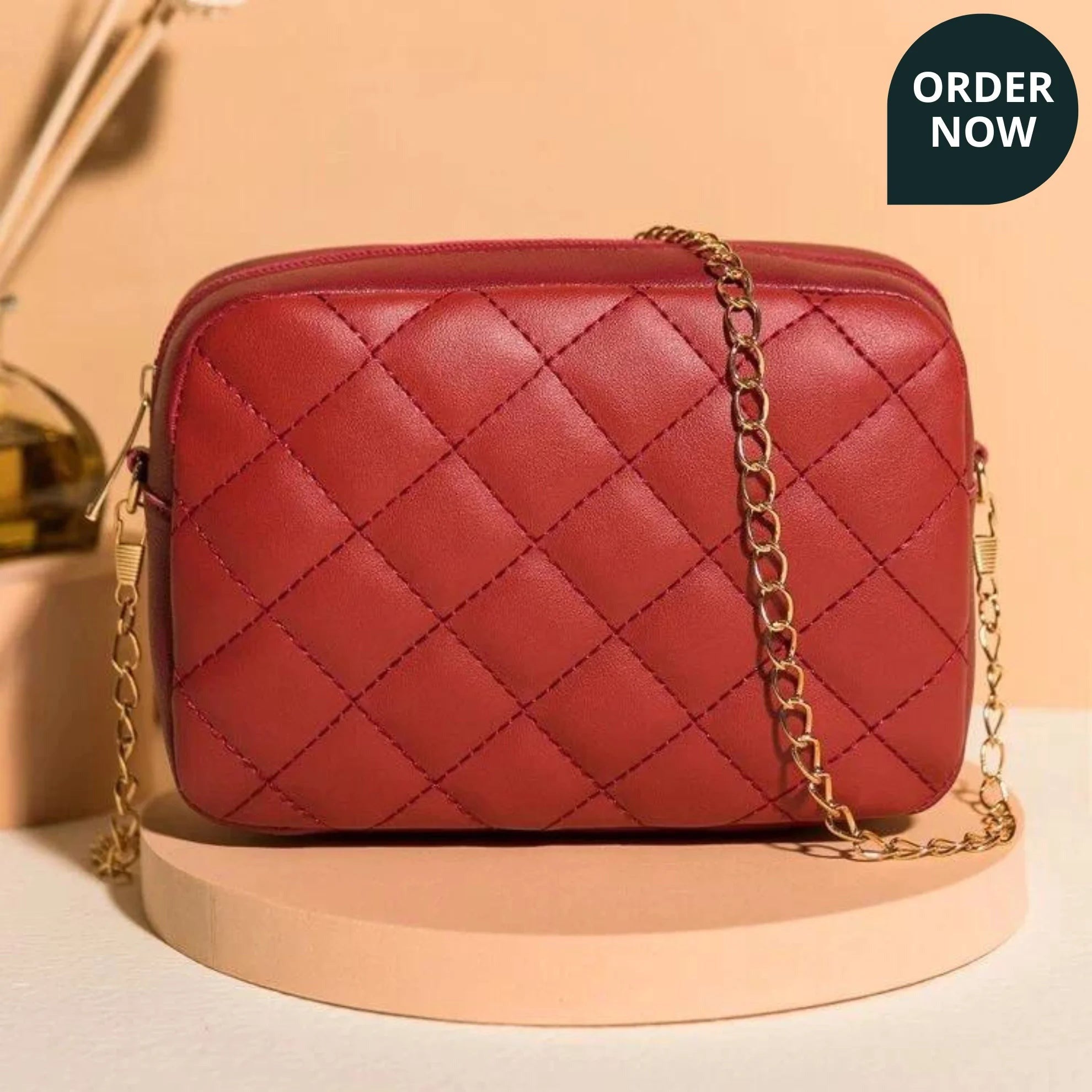 Urban Chic Crossbody Bag - Maroon