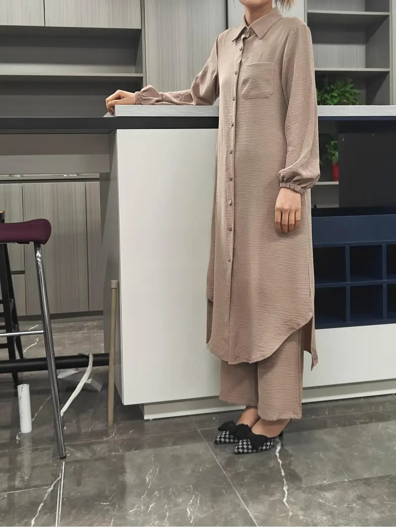 Muslin Women's Arabic Style Two-Piece Set